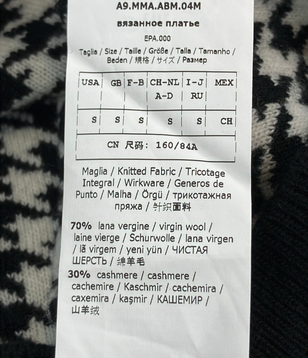 MAX MARA ニットワンピース 千鳥格子柄 レディース SIZE S マックスマーラ