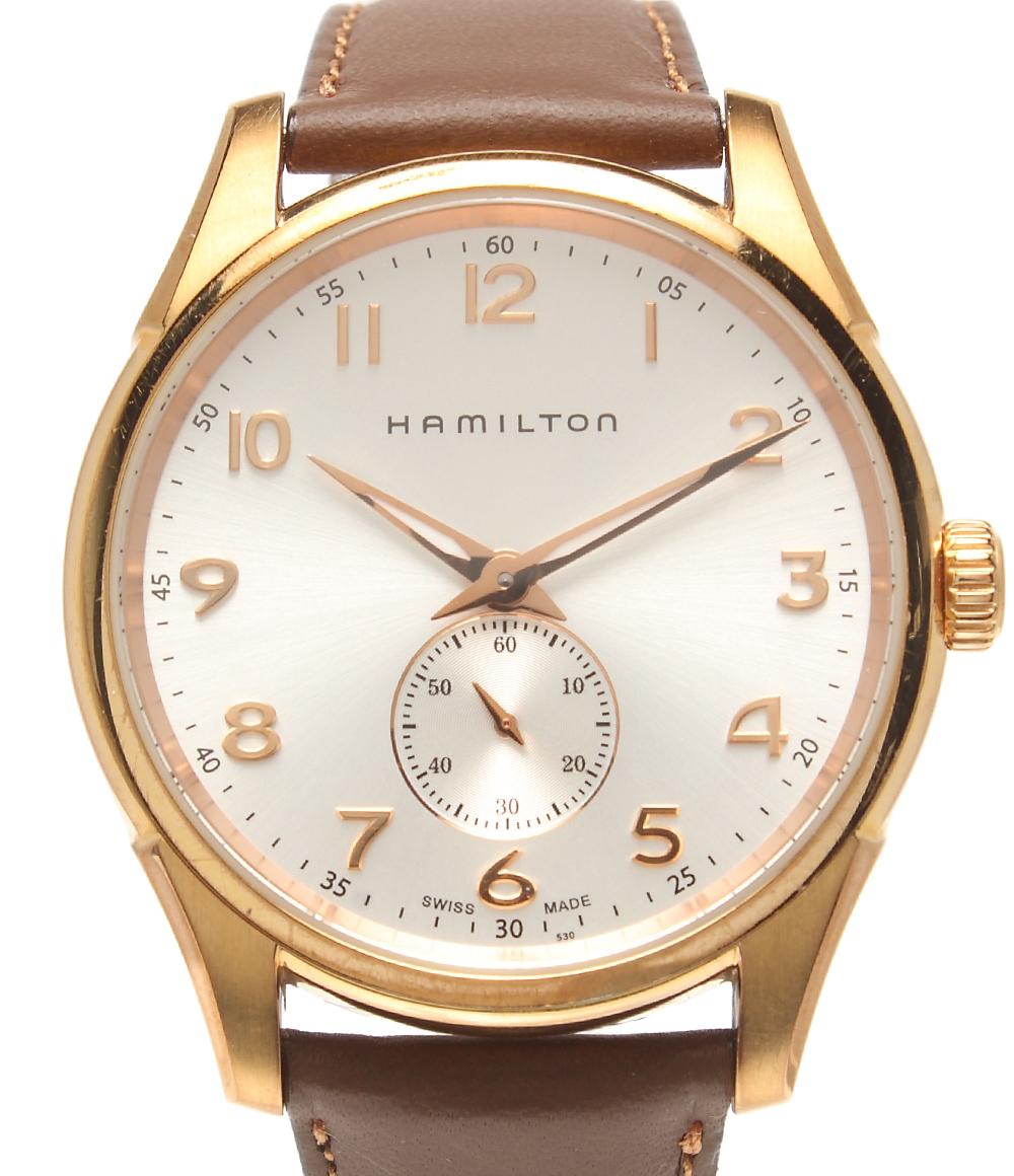 HAMILTON 腕時計 ジャズマスター シンライン クオーツ シルバー H384410 メンズ ハミルトン