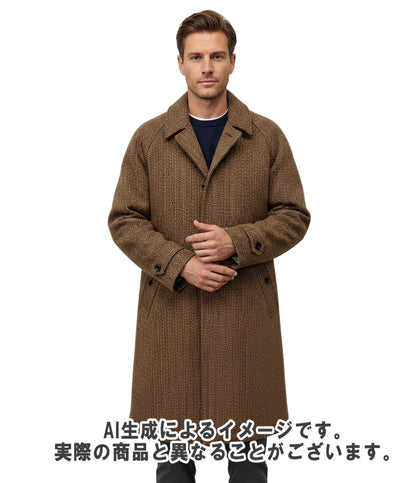 BEAMS PLUS ハリスツイード バルカラー コート メンズ SIZE XL ビームスプラス
