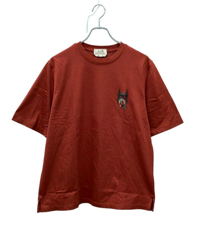 美品 HERMES 半袖Tシャツ レザーパッチ 22SS メンズ SIZE XS エルメス