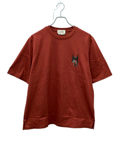 美品 HERMES 半袖Tシャツ レザーパッチ 22SS メンズ SIZE XS エルメス