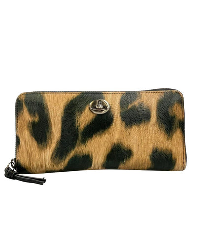 Vivienne Westwood ラウンドファスナー長財布 レオパード レディース ヴィヴィアンウエストウッド