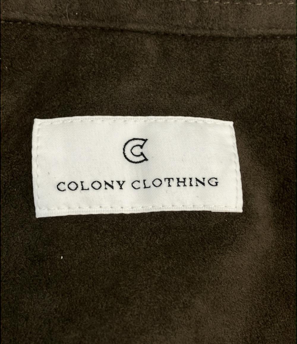 COLONY CLOTHING 長袖シャツ スエード生地 Ultrasuede® プールサイドシャツ CC2402-SH02 メンズ SIZE L コロニー クロージング