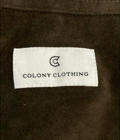 COLONY CLOTHING 長袖シャツ スエード生地 Ultrasuede® プールサイドシャツ CC2402-SH02 メンズ SIZE L コロニー クロージング