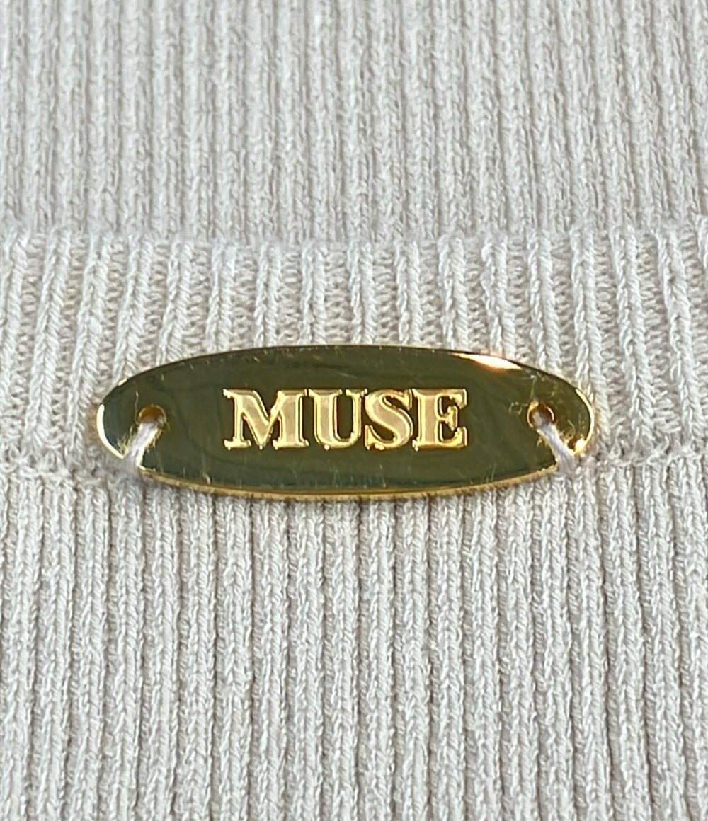 美品 MUSE 半袖 クルーネック プルオーバー レディース ミューズ