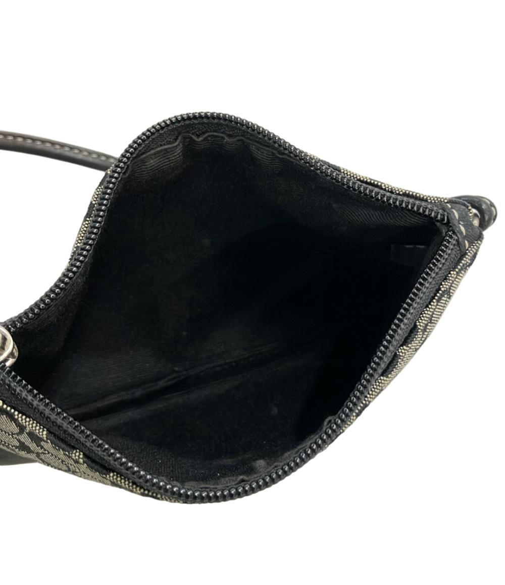 コーチ ポーチ アクセサリーポーチ ストラップ付き キャンバス レザー ミニシグネチャー レディース COACH