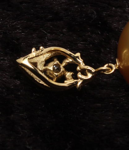 美品 ペンダントトップ K18 パール 12mm ダイヤ 0.05ct レディース