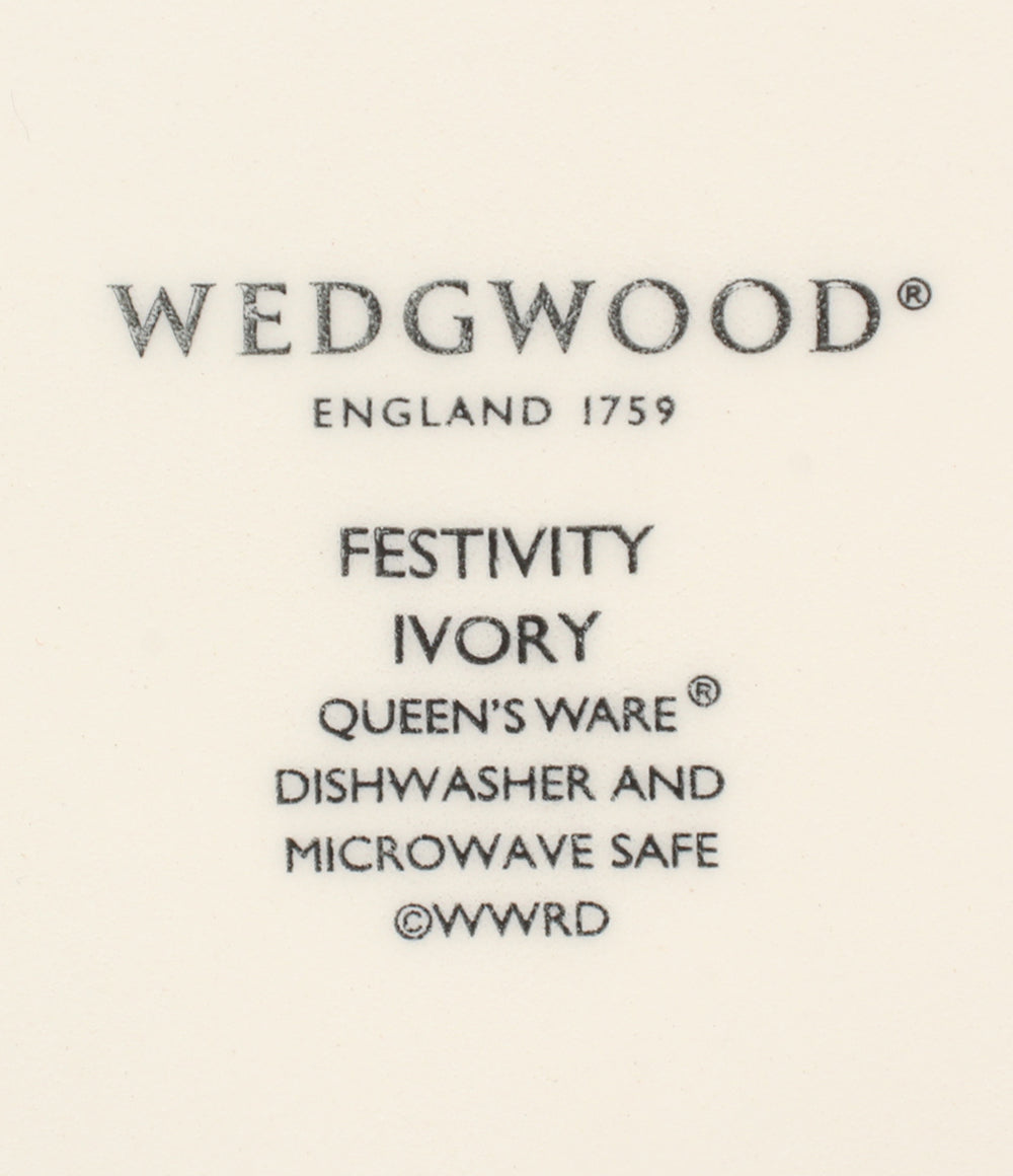 美品 WEDGWOOD プレート 大皿 27cm フェスティビティ アイボリー ウエッジウッド