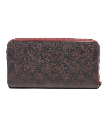 COACH ラウンドファスナー長財布 シグネチャー レディース コーチ