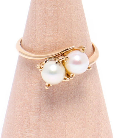 美品 リング 指輪 K18 パール 5mm レディース SIZE 10号