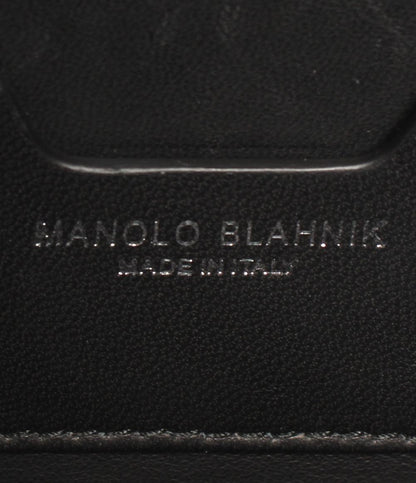 MANOLO BLAHNIK 2way クラッチバッグ チェーンショルダーバッグ 斜め掛け ビジュー ビスコース がま口 レディース マノロブラニク