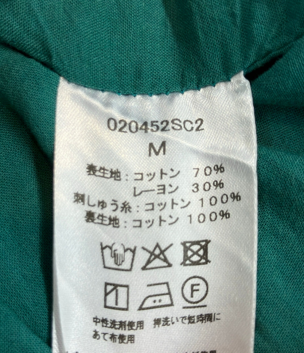 Sara Mallika コットン ジャガード コード エンブロイダリー ドレス フラワー刺繍 長袖ワンピース 020452SC2 レディース SIZE M サラマリカ