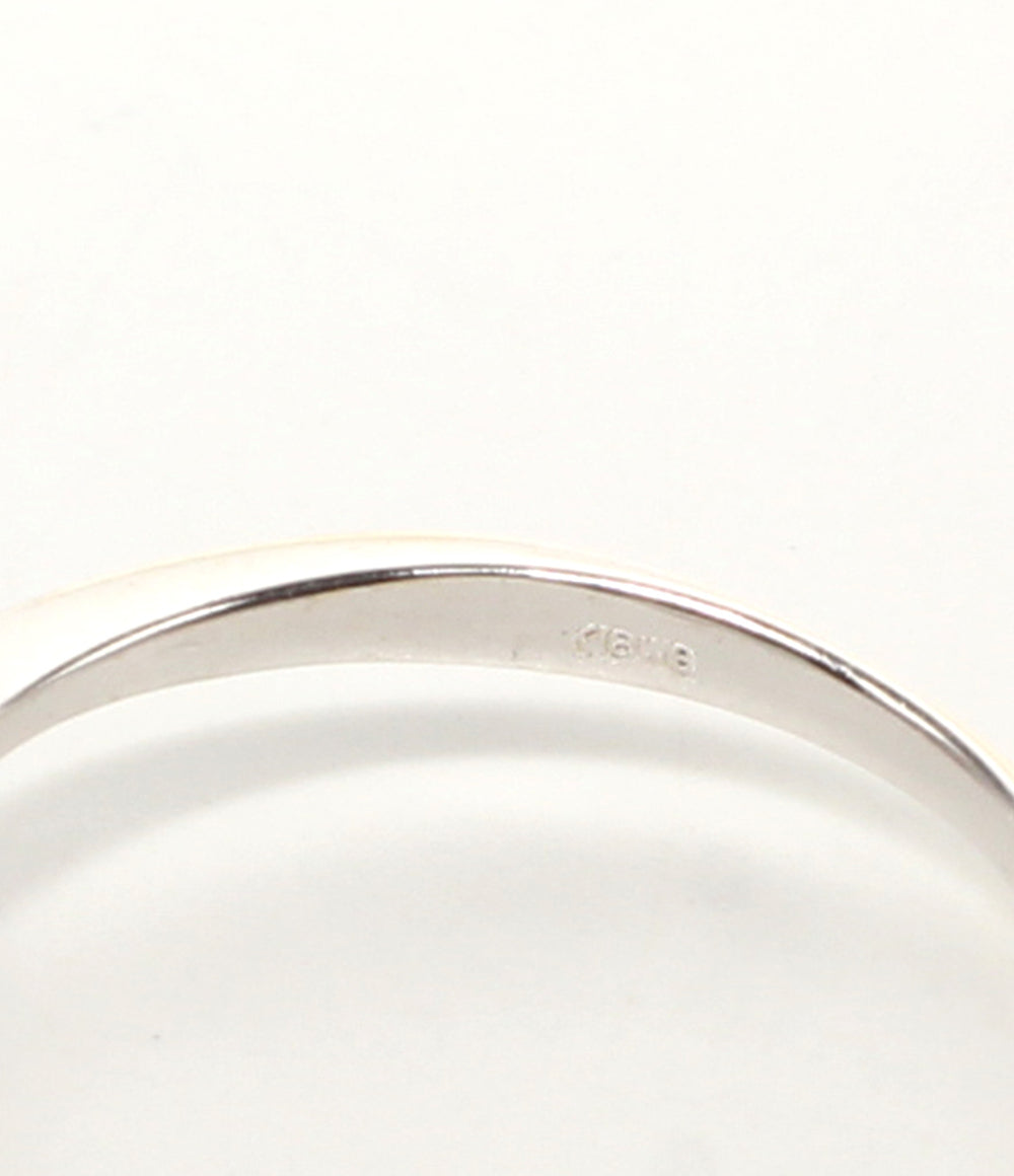 美品 リング 指輪 K18WG ルビー 0.25ct ダイヤ 0.15ct ハートモチーフ レディース SIZE 11号