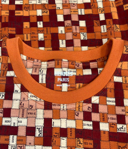 美品 HERMES 半袖 ボルデュックチェック ワンピース 5E4524DK レディース SIZE 38 (S) エルメス