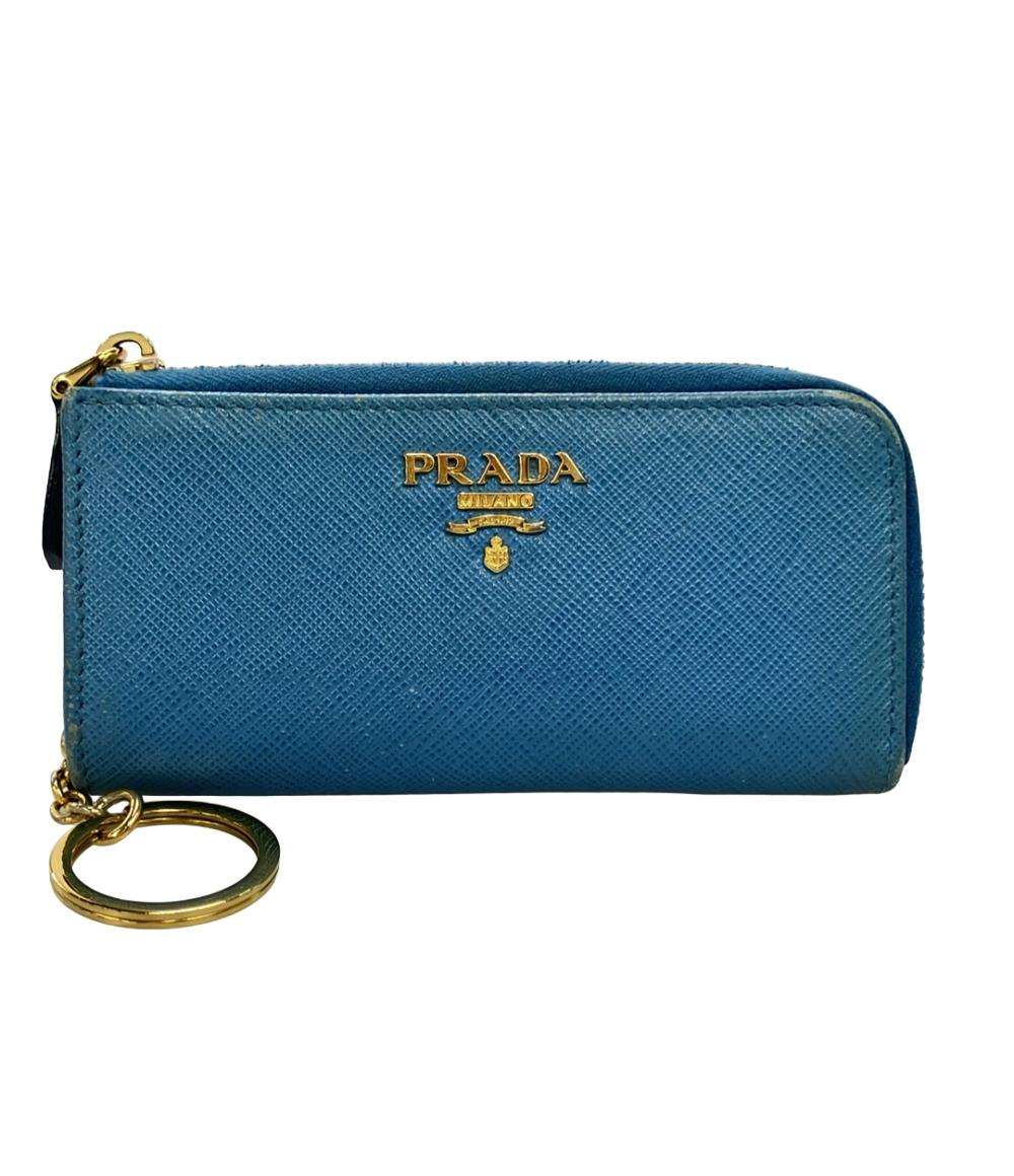 PRADA コインケース キーリング付き サフィアーノレザー レディース プラダ