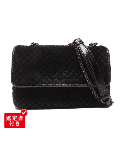 BOTTEGA VENETA チェーンショルダーバッグ 肩掛け ベロア レディース ボッテガ・ヴェネタ