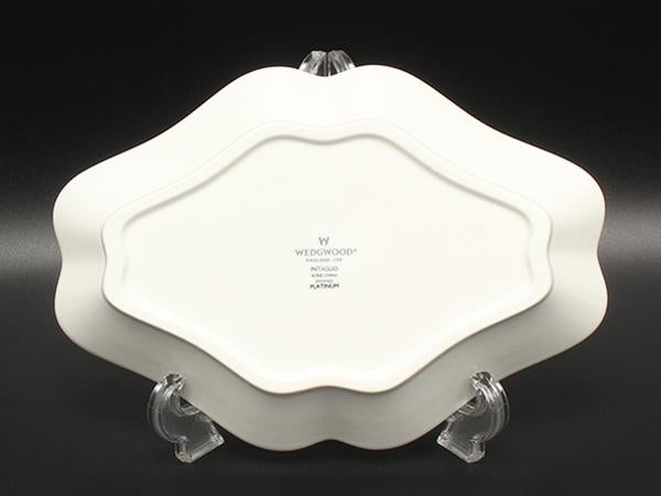 美品 WEDGWOOD ダイヤディッシュ 皿 22cm インタグリオ プラチナ ウェッジウッド