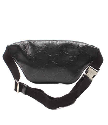 美品 GUCCI ウエストポーチ ボディバッグ GGエンボス 658582 325040 メンズ グッチ