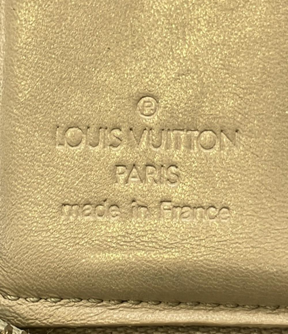 LOUIS VUITTON ラウンドファスナー二つ折り財布 ブルーム ヴェルニ