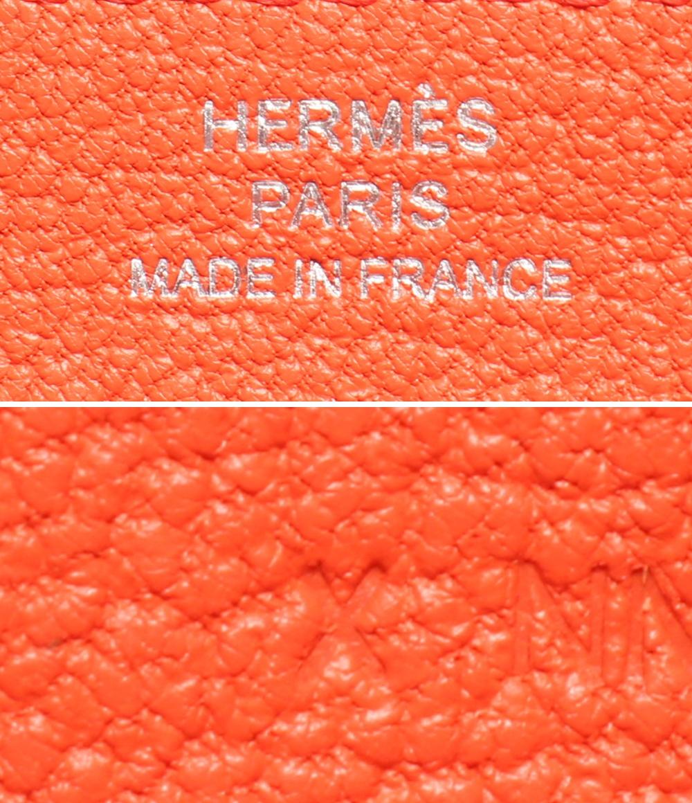 美品 HERMES ラウンドファスナー長財布 X刻印 シルバー金具 アザップロング クラシック レディース エルメス