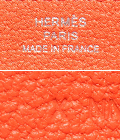 美品 HERMES ラウンドファスナー長財布 X刻印 シルバー金具 アザップロング クラシック レディース エルメス