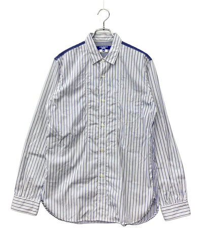 JUNYA WATANABE MAN 長袖シャツ 異素材切替 ストライプ柄 WP-B015 メンズ SIZE M ジュンヤワタナベマン