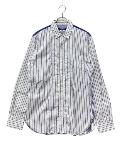 JUNYA WATANABE MAN 長袖シャツ 異素材切替 ストライプ柄 WP-B015 メンズ SIZE M ジュンヤワタナベマン