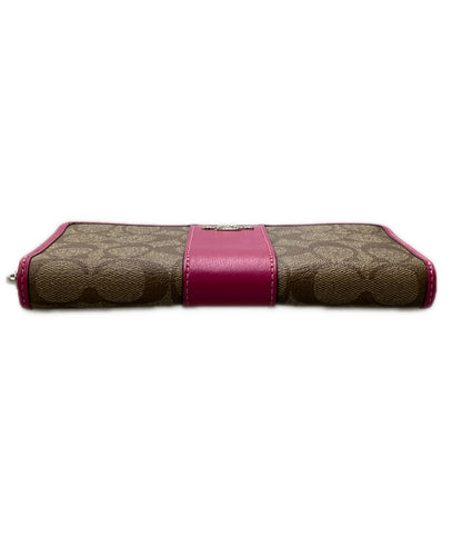 COACH ラウンドファスナー長財布 シグネチャー F54630 レディース コーチ