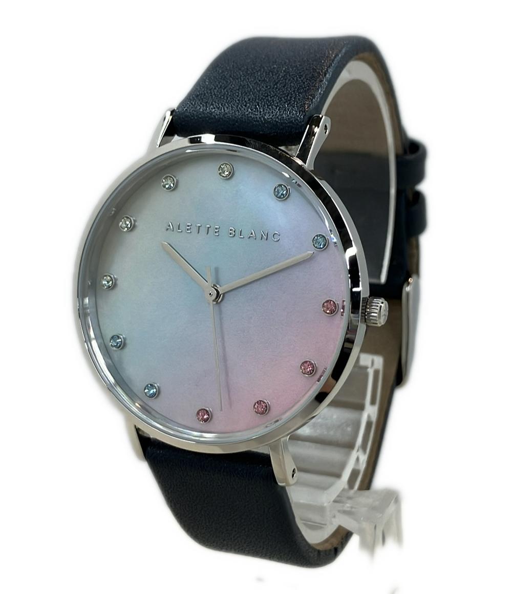美品 ALETTE BLANC 腕時計 クオーツ レディース アレットブラン