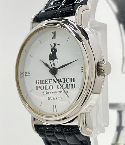 GREENWICH POLO CLUB 腕時計 ペアウォッチ クオーツ ホワイト メンズ レディース グリニッチ・ポロクラブ