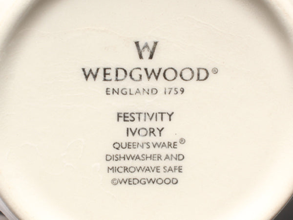 WEDGWOOD マグカップ 2点セット ペア フェスティビティ アイボリー ブルー ウエッジウッド