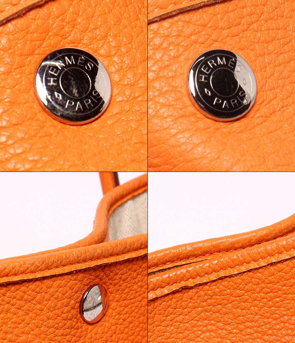 HERMES トートバッグ シルバー金具 ▢P刻印 ガーデンパーティー MM レディース エルメス