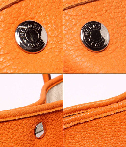 HERMES トートバッグ シルバー金具 ▢P刻印 ガーデンパーティー MM レディース エルメス