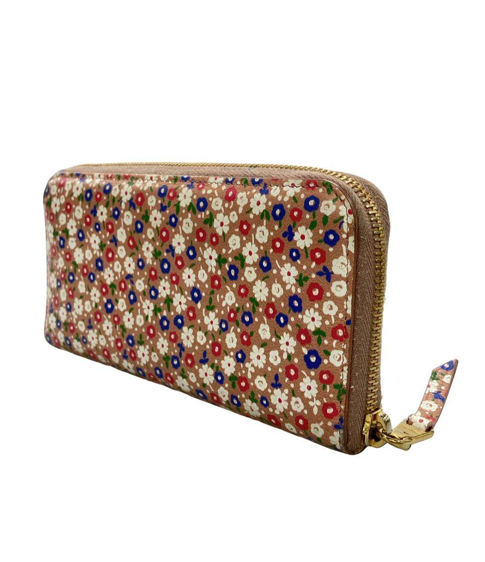 Miu Miu ラウンドファスナー長財布 花柄 レディース ミュウ ミュウ