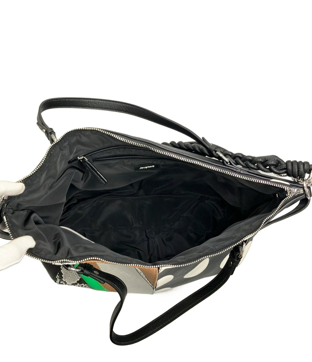 美品 Desigual ハンドバッグ ショルダーバッグ 3WAY 肩掛け 斜め掛け レディース デジグアル