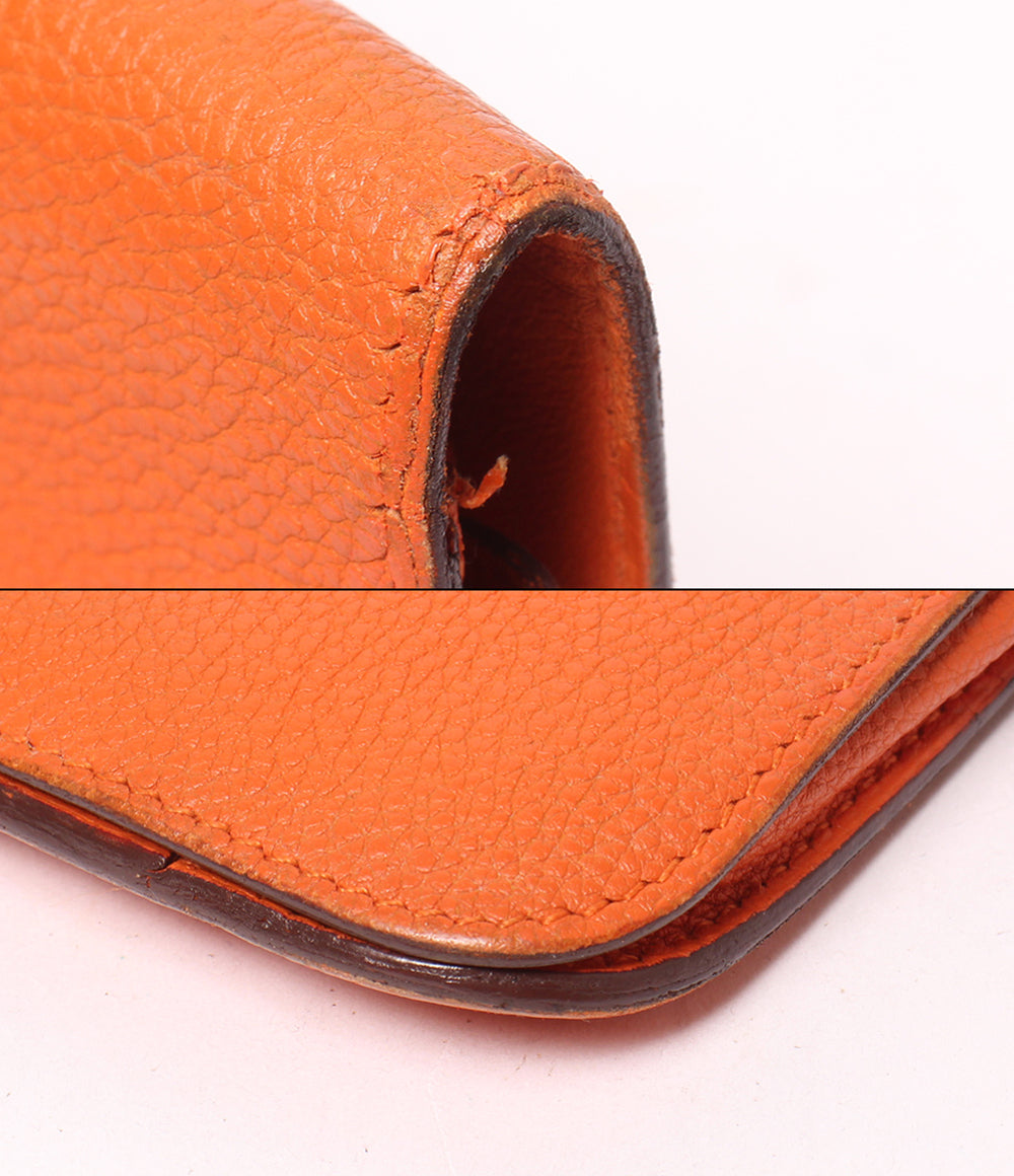 HERMES 二つ折り長財布 シルバー金具 ☐I刻印 ドゴン GM レディース エルメス