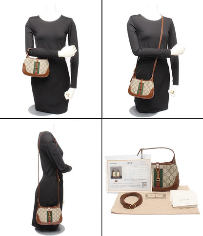 美品 GUCCI 2WAYハンドバッグ ショルダーバッグ 斜め掛け GGスプリーム ジャッキー1961 レディース グッチ