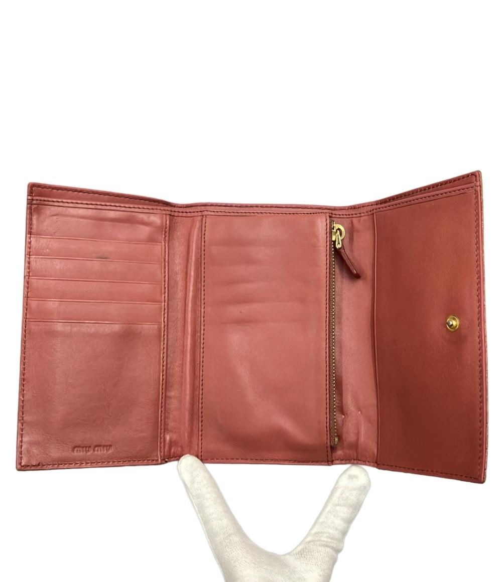 ミュウミュウ 三つ折り財布 レディース 美品 MIUMIU 三つ折り財布 レディース ミュウミュウ – Rehello by BOOKOFF