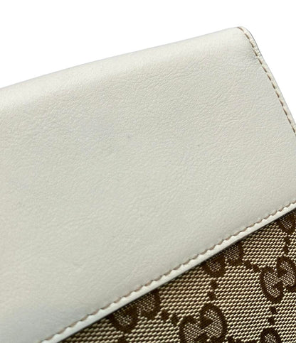 美品 GUCCI Wホック二つ折り財布 GGキャンバス 203549 4276 レディース 
