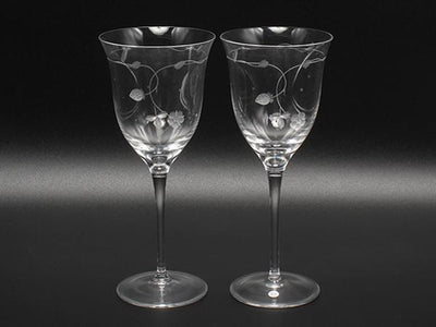 WEDGWOOD ワイングラス 2点セット ペア ワイルドストロベリー クリスタル オープン ウェッジウッド
