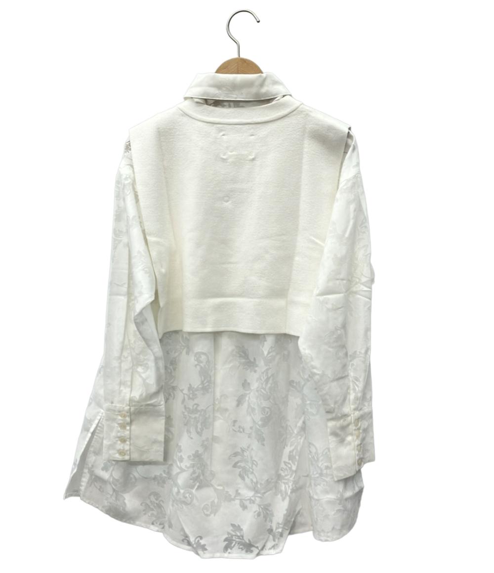 アメリ ノースリーブニット 長袖シャツ セットvest set pattern shirt 01210450030 レディース SIZE F (M) AMERI