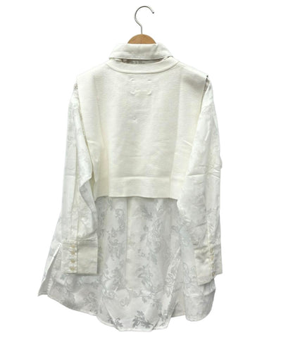 アメリ ノースリーブニット 長袖シャツ セットvest set pattern shirt 01210450030 レディース SIZE F (M) AMERI