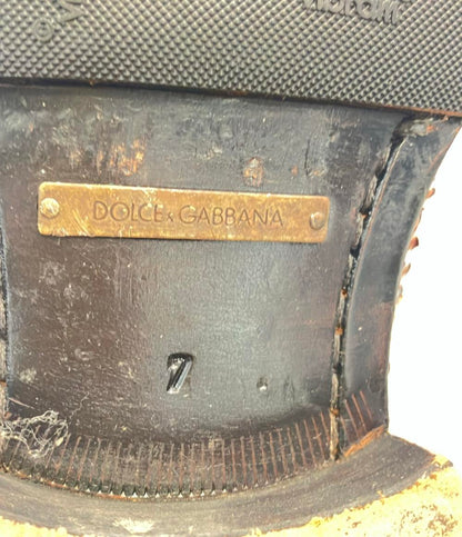 DOLCE&GABBANA ウエスタンブーツ パイソンレザー メンズ SIZE 7 25.0 ドルチェアンドガッバーナ