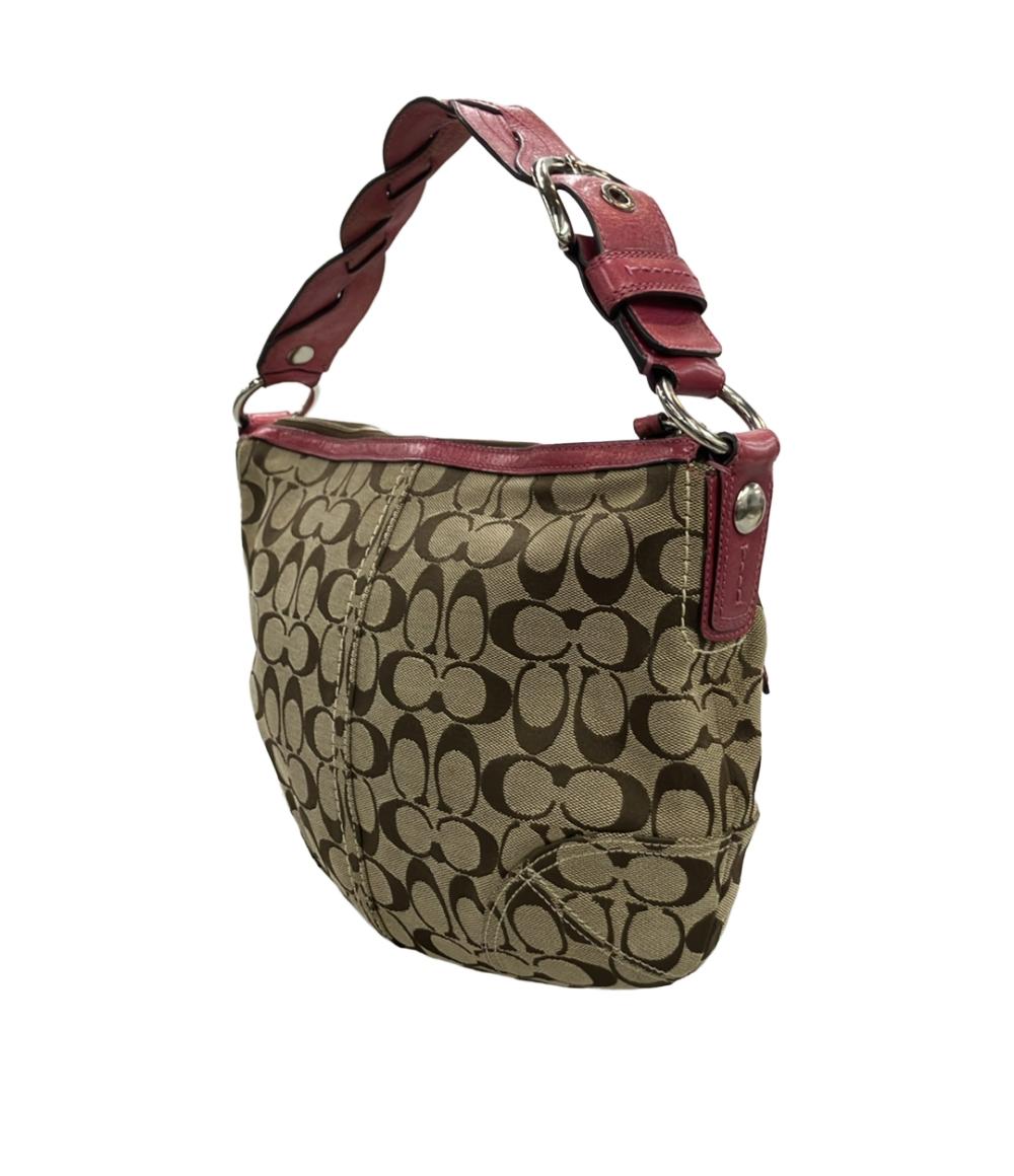 COACH ショルダーバッグ 肩掛け キャンバス レザー シグネチャー 11858