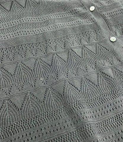 美品 メゾンドプラージュ ノーカラーシアーロングカーディガン レディース maison de plage