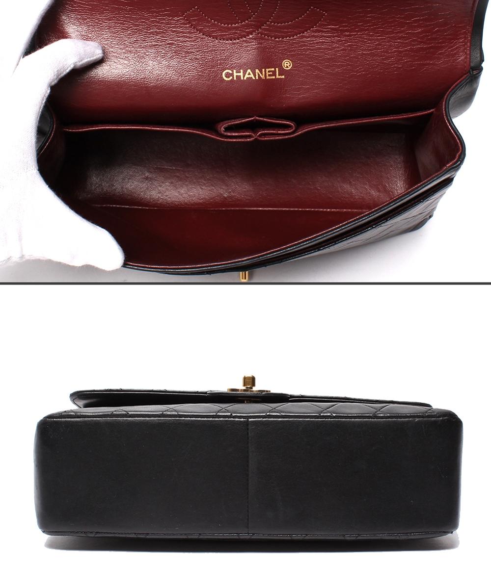 シャネル チェーンショルダーバッグ Ｗチェーン ダブルフラップ ゴールド金具 ラムスキン 0番台 マトラッセ27 レディース CHANEL