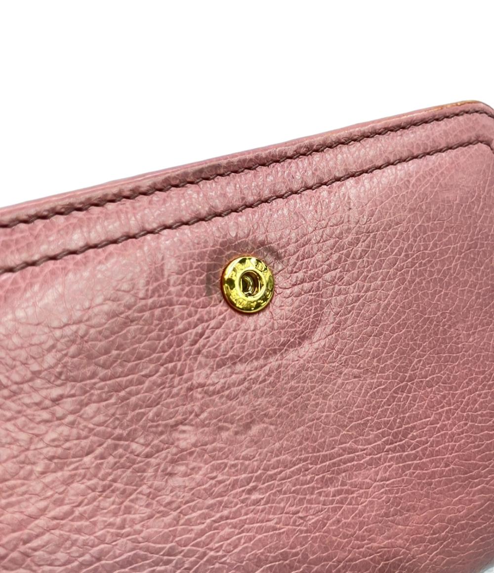 PRADA ピンク　リボン　レザー 二つ折り財布 PRADA 二つ折り財布 リボン レディース プラダ – Rehello by BOOKOFF