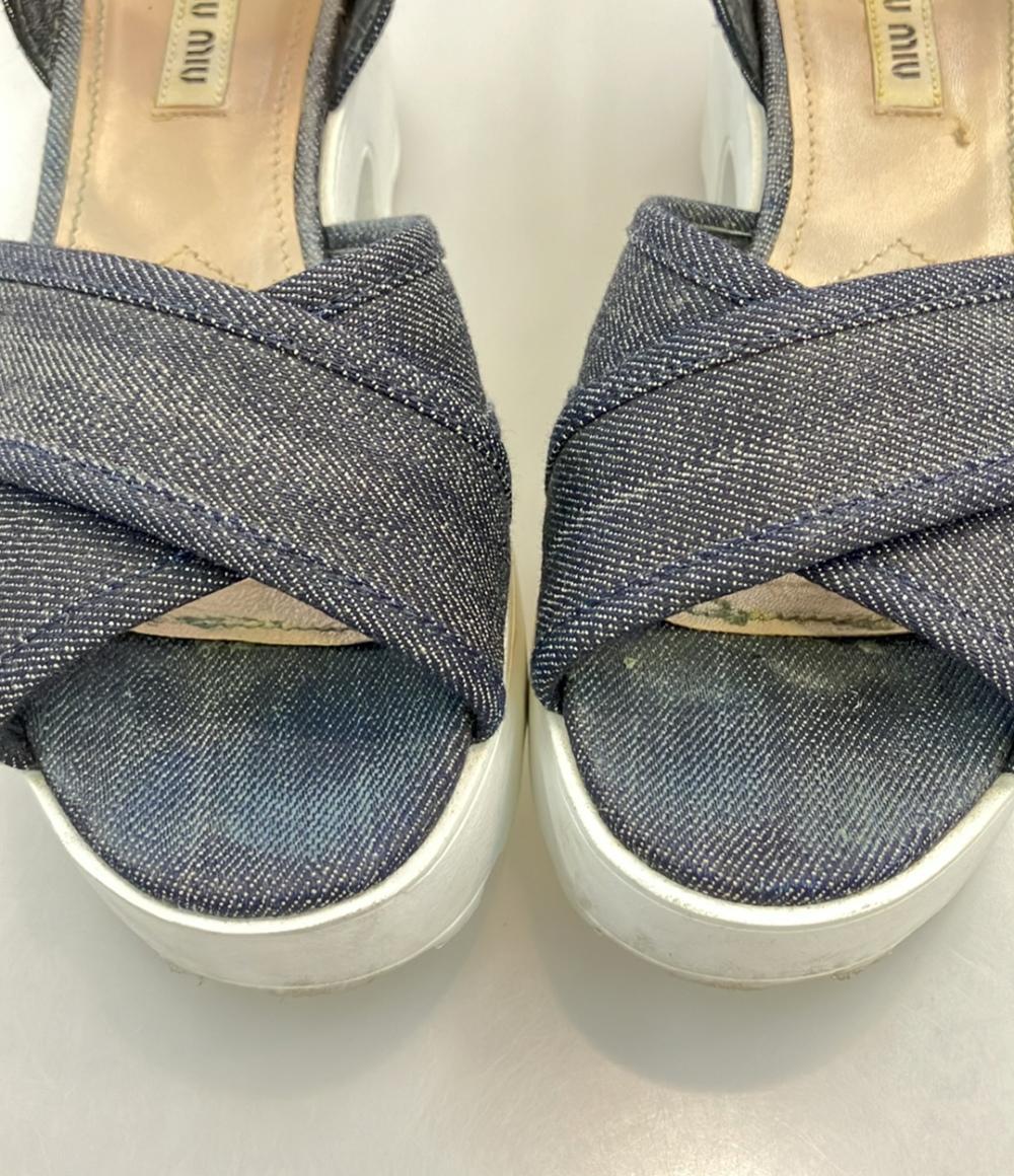 ミュウ ミュウ クロスサンダル レディース SIZE 36 1/2 (M) Miu Miu