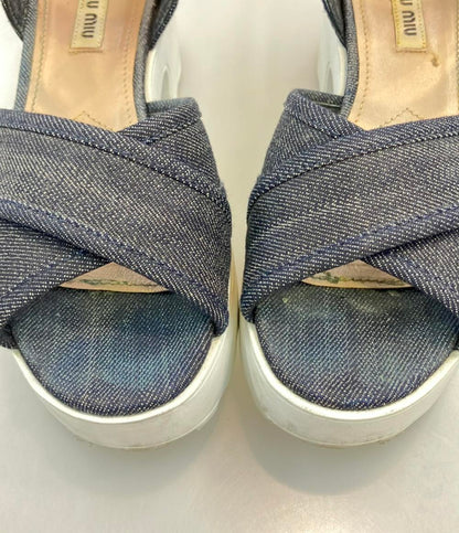 ミュウ ミュウ クロスサンダル レディース SIZE 36 1/2 (M) Miu Miu