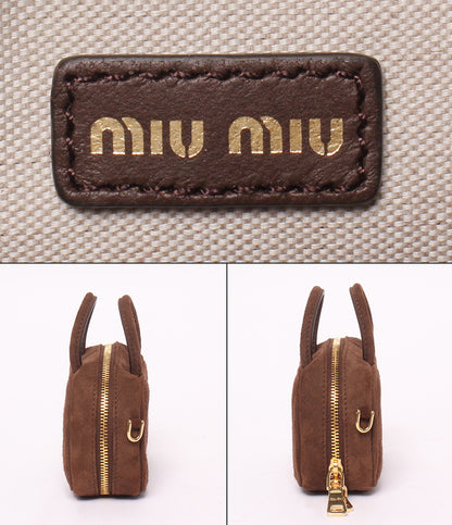 美品 Miu Miu ショルダーバッグ 斜め掛け マイクロバッグ バッグチャーム レディース ミュウ ミュウ